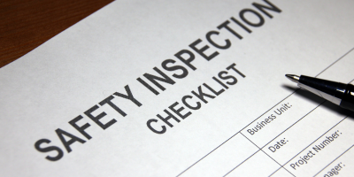 Safety inspection using Engage Health and Safety software